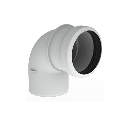 Burgerhout Safe-PP rookgas bocht 80mm 90° 400453992 | CVketel.nl