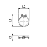 Cox Geelen CoxDENS® PP beugel Ø80 + FIS® Stokeind van verzinkt staal - M8x130 Torx 25 18008671