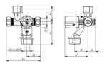 Pentec Inlaatcombinatie UBIC 15mm 2x knel 8bar